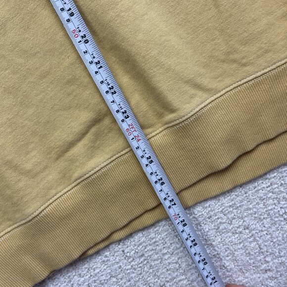 VTG Y2K Quicksilver Sweatshirt Mens L Pastel Yellow Surfer Skater Baggy Beach - Picture 8 of 14